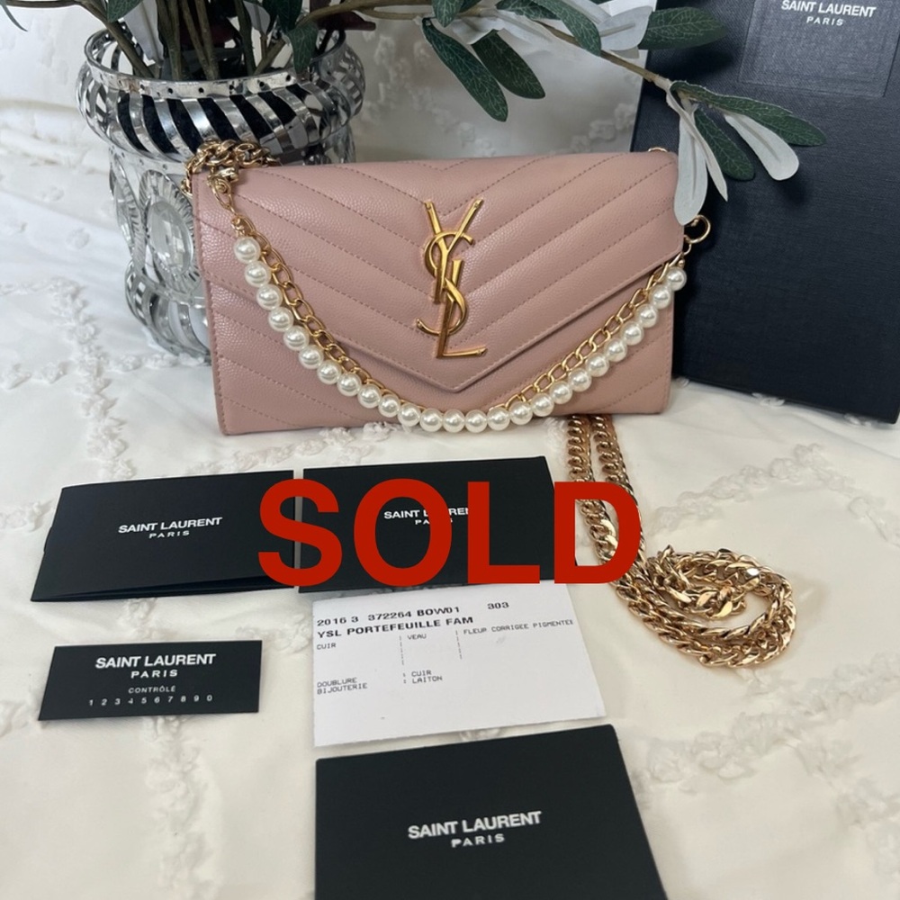 SOLD OUT❗️AUTHENTIC ✨ YSL Cassandra Long Wallet /Crossbody/ Small Bag